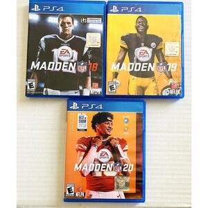 Madden NFL PS4 Lot 2018‑2019‑2020 EA Sports Football Games Collection
